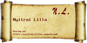 Nyitrai Lilla névjegykártya